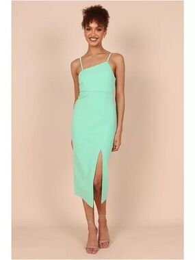 Petal & Pup Zahra One Shoulder Mint Green Midi Dress NWT Size US 6